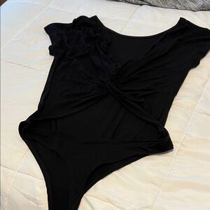 n/t open back Black Women's Bodysuit, medium